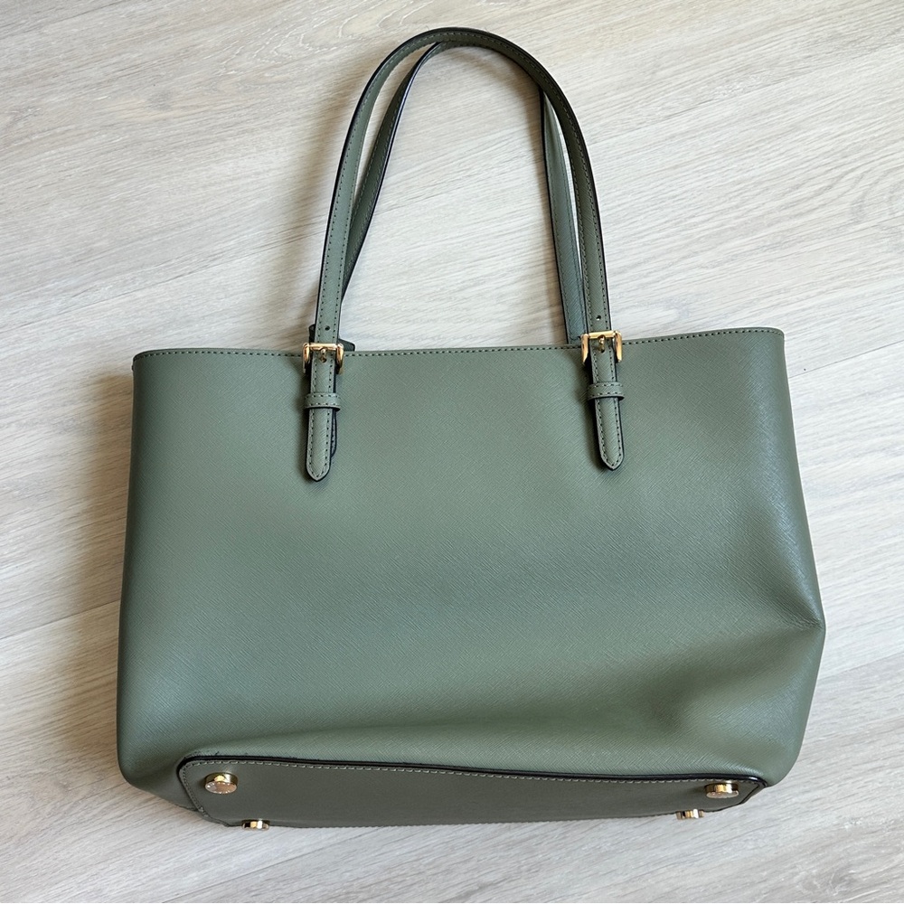 Michael Kors Olive Green Tote Bag - Picture 3 of 9